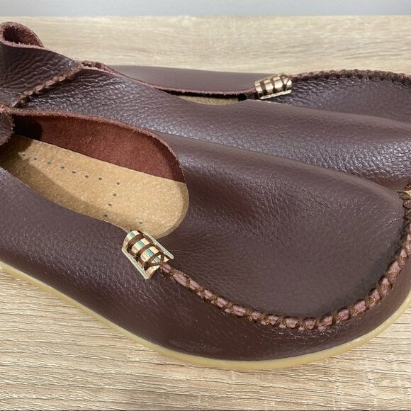 Brown Leather slip on Shoes - Picture 5 of 5